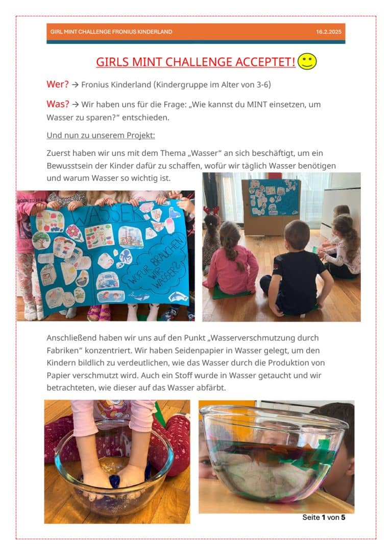 Girl mint challenge fronius kinderland